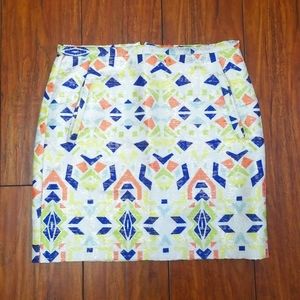 Massimo Dutti Mini Skirt Multi-Color Print Size Sm